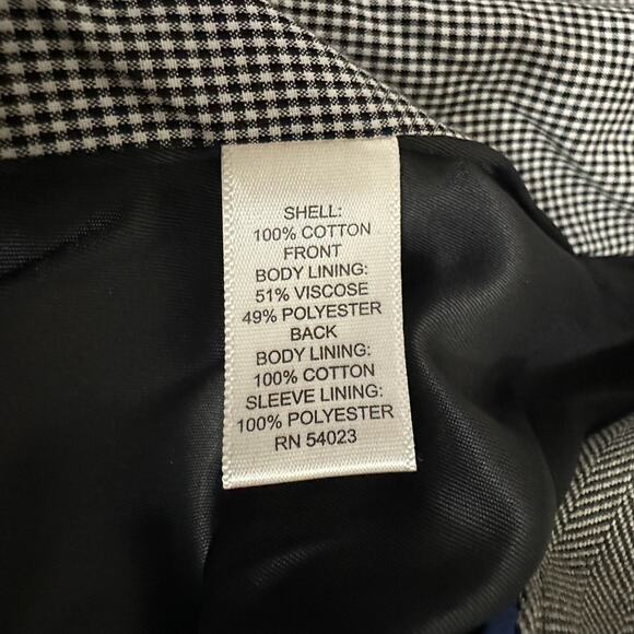 BANANA REPUBLIC Blazer Mens 40R Gray Herringbone Tailored Fit Preppy Business - Picture 9 of 12